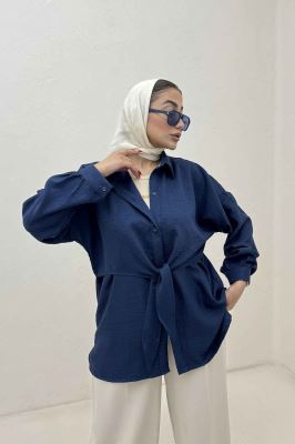 مانتو اورلپ گره ای شانتون