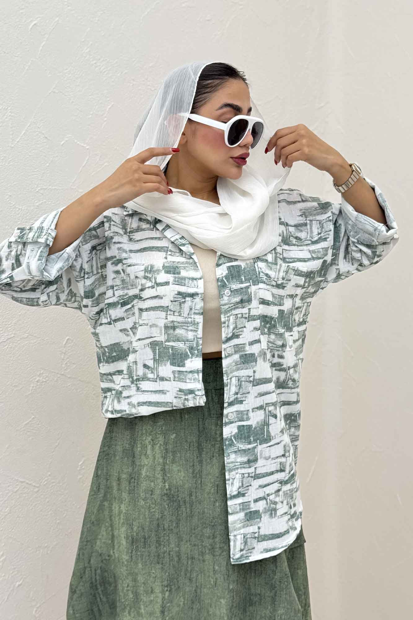 مانتو لینن اسلپ تک جیب پاگن کد 3