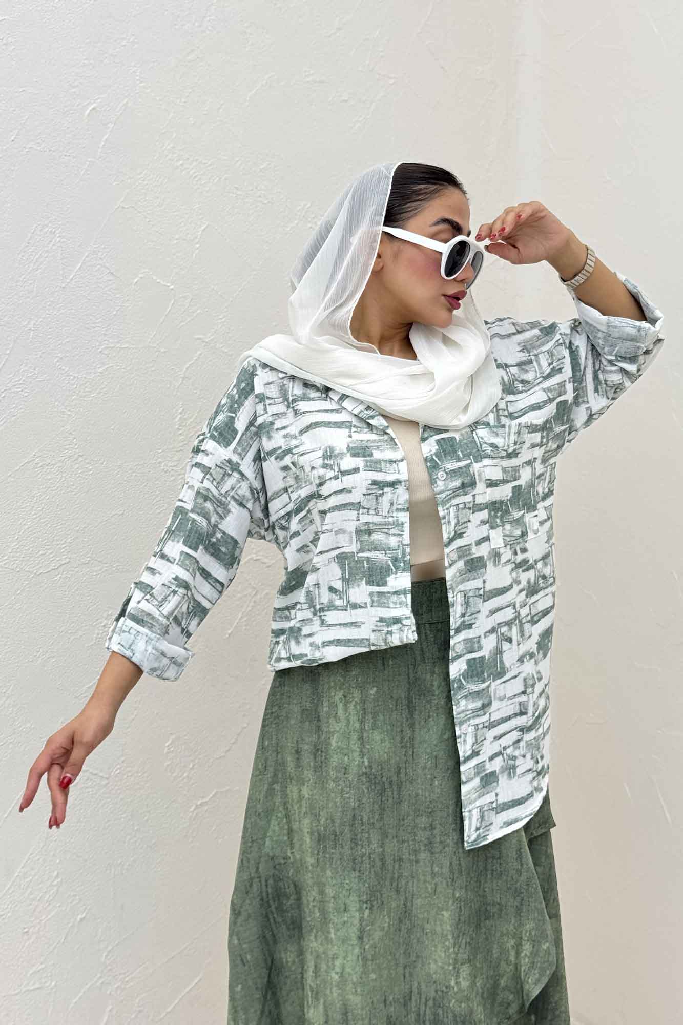 مانتو لینن اسلپ تک جیب پاگن کد 3