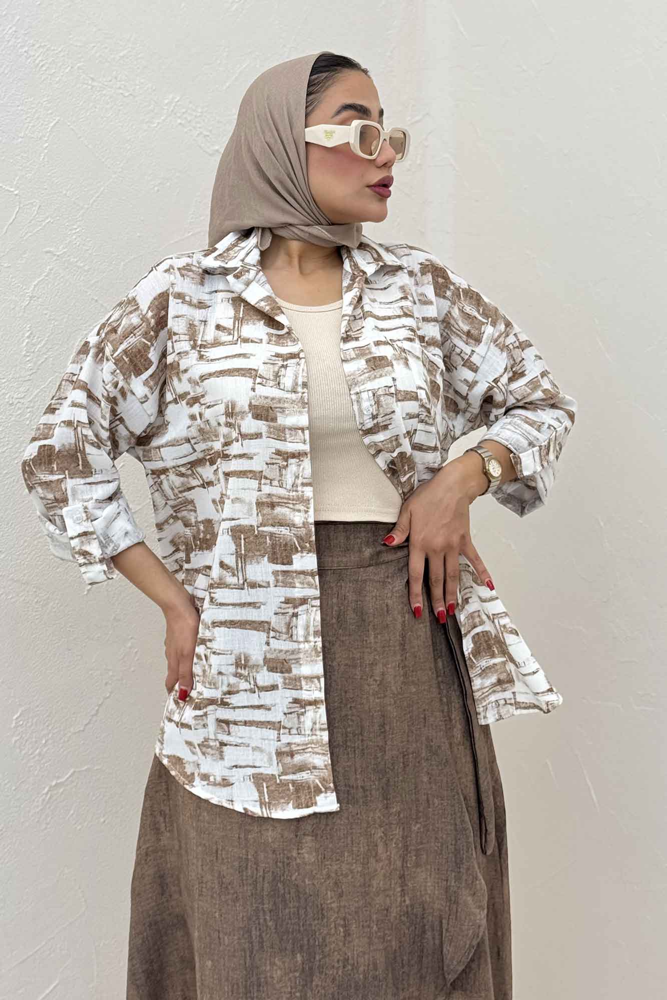 مانتو لینن اسلپ تک جیب پاگن کد 3