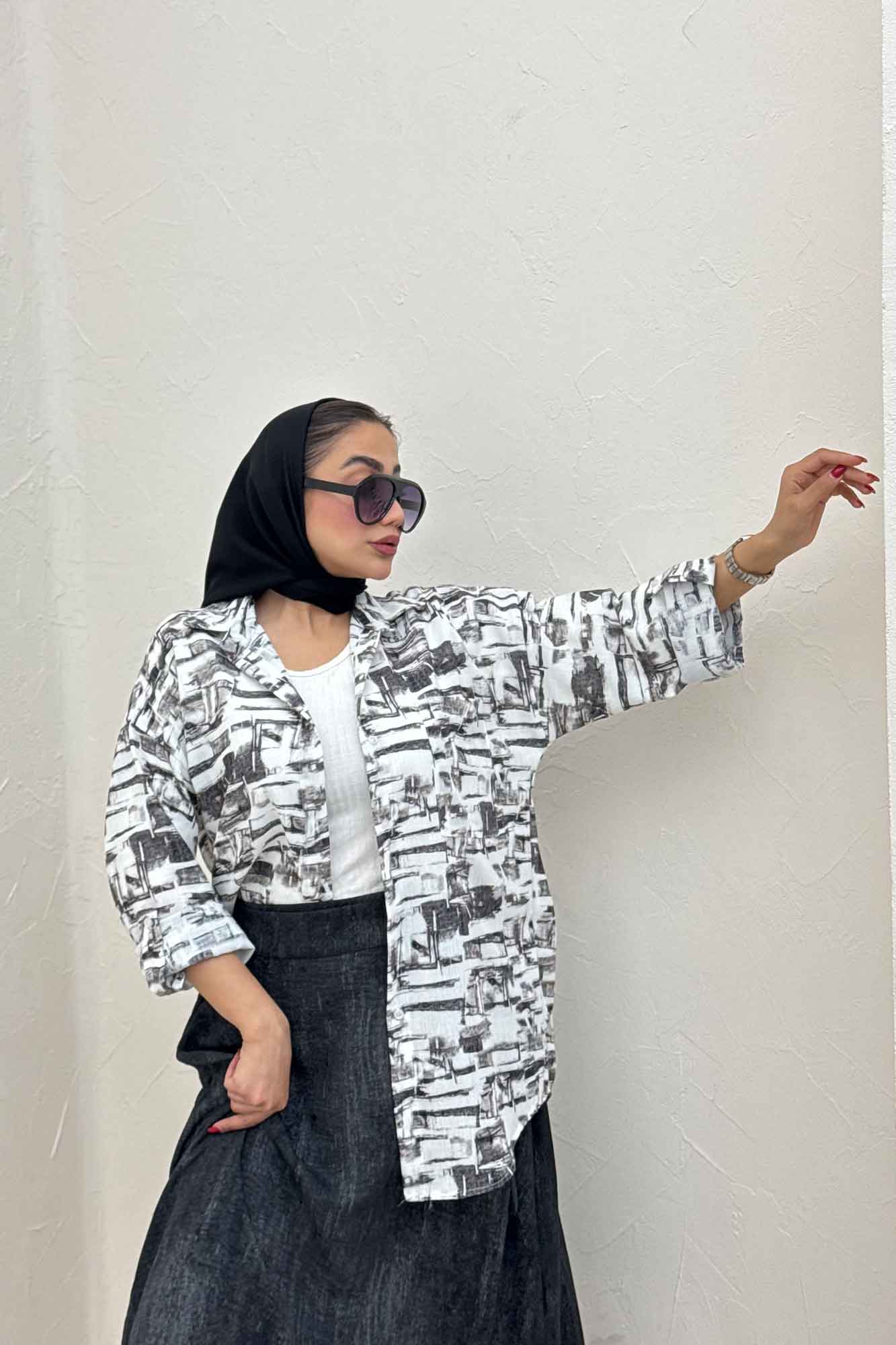 مانتو لینن اسلپ تک جیب پاگن کد 3