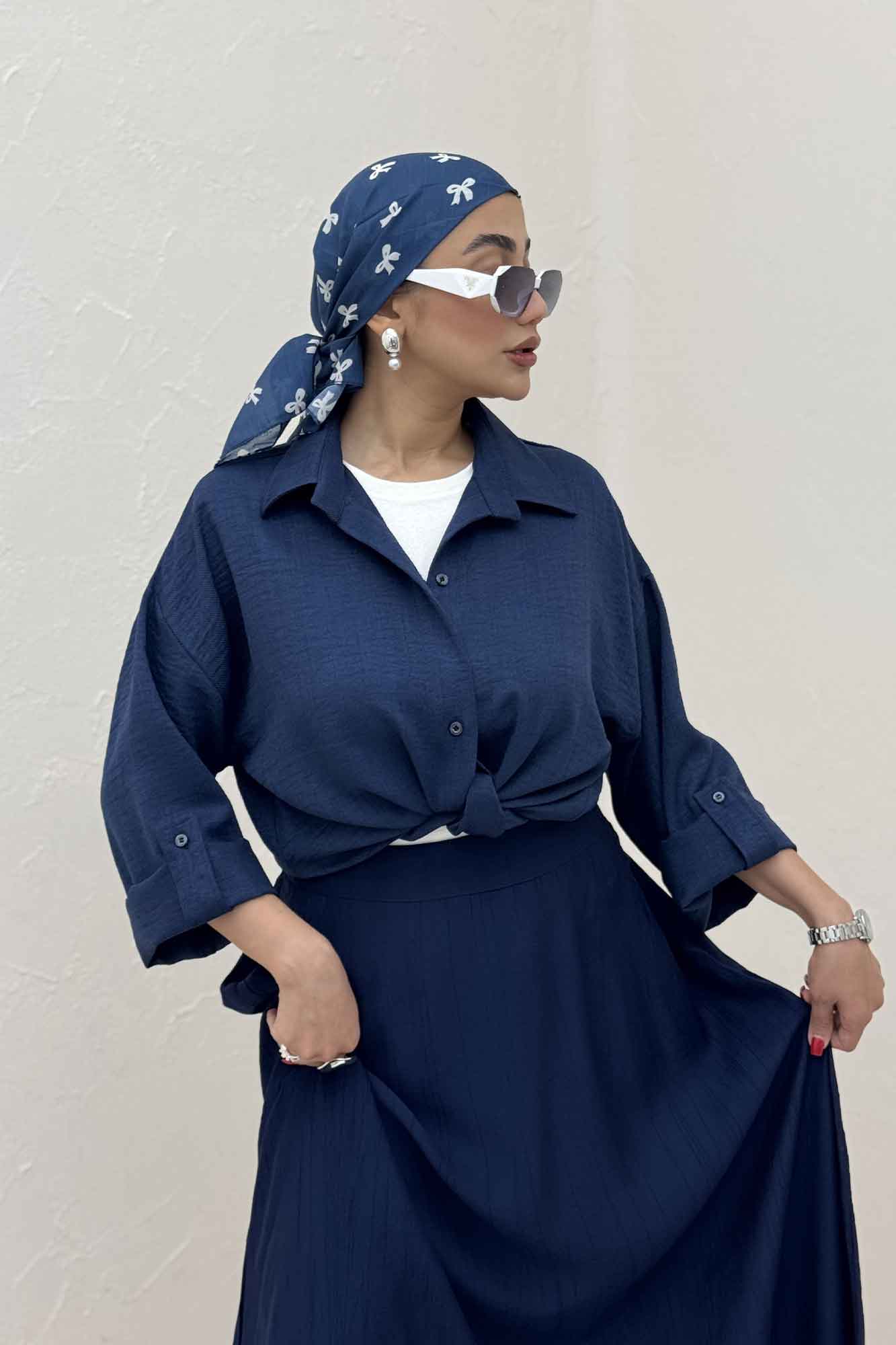 شومیز گره ای شانتون پاگن دار