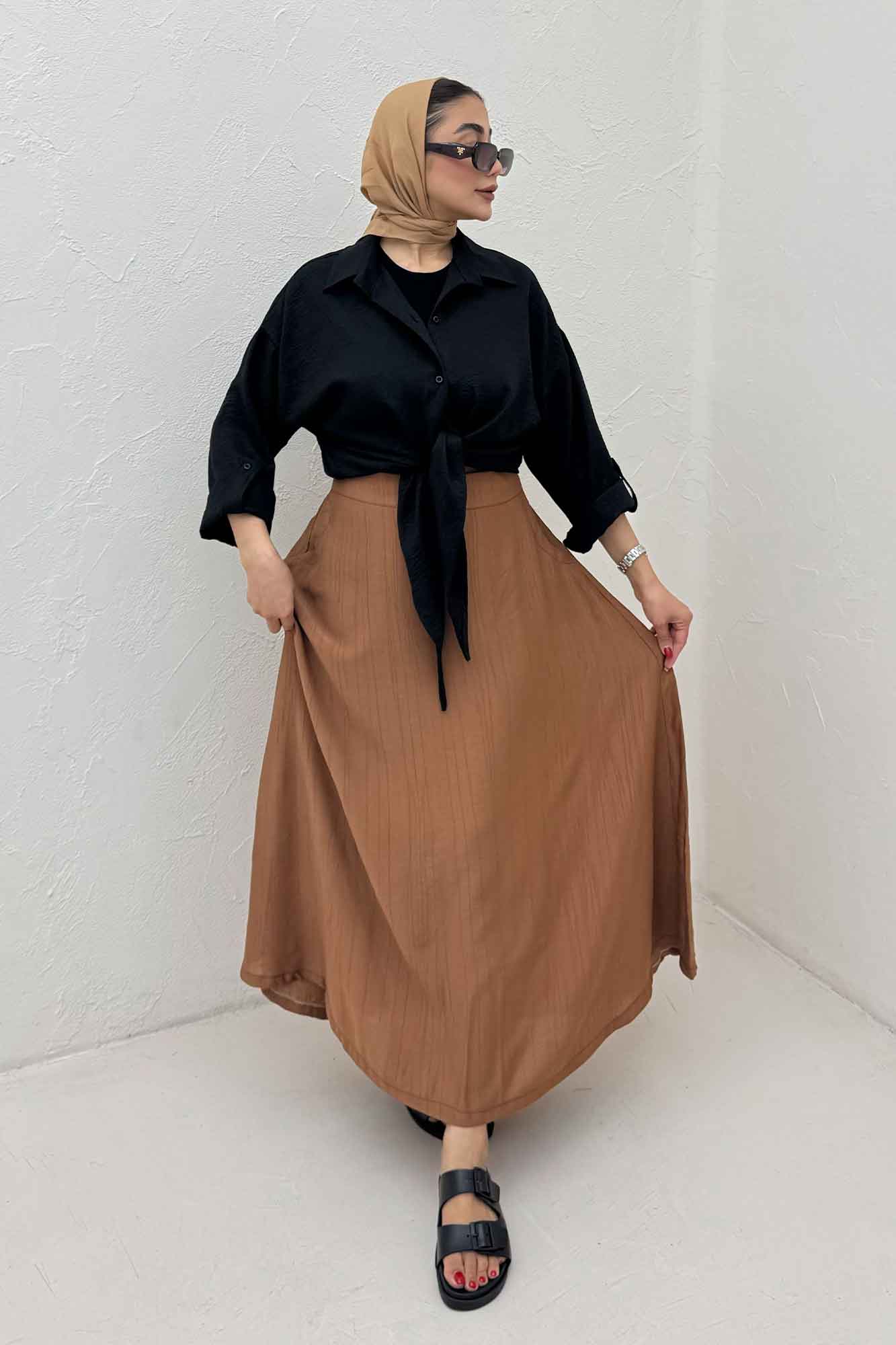 شومیز گره ای شانتون پاگن دار