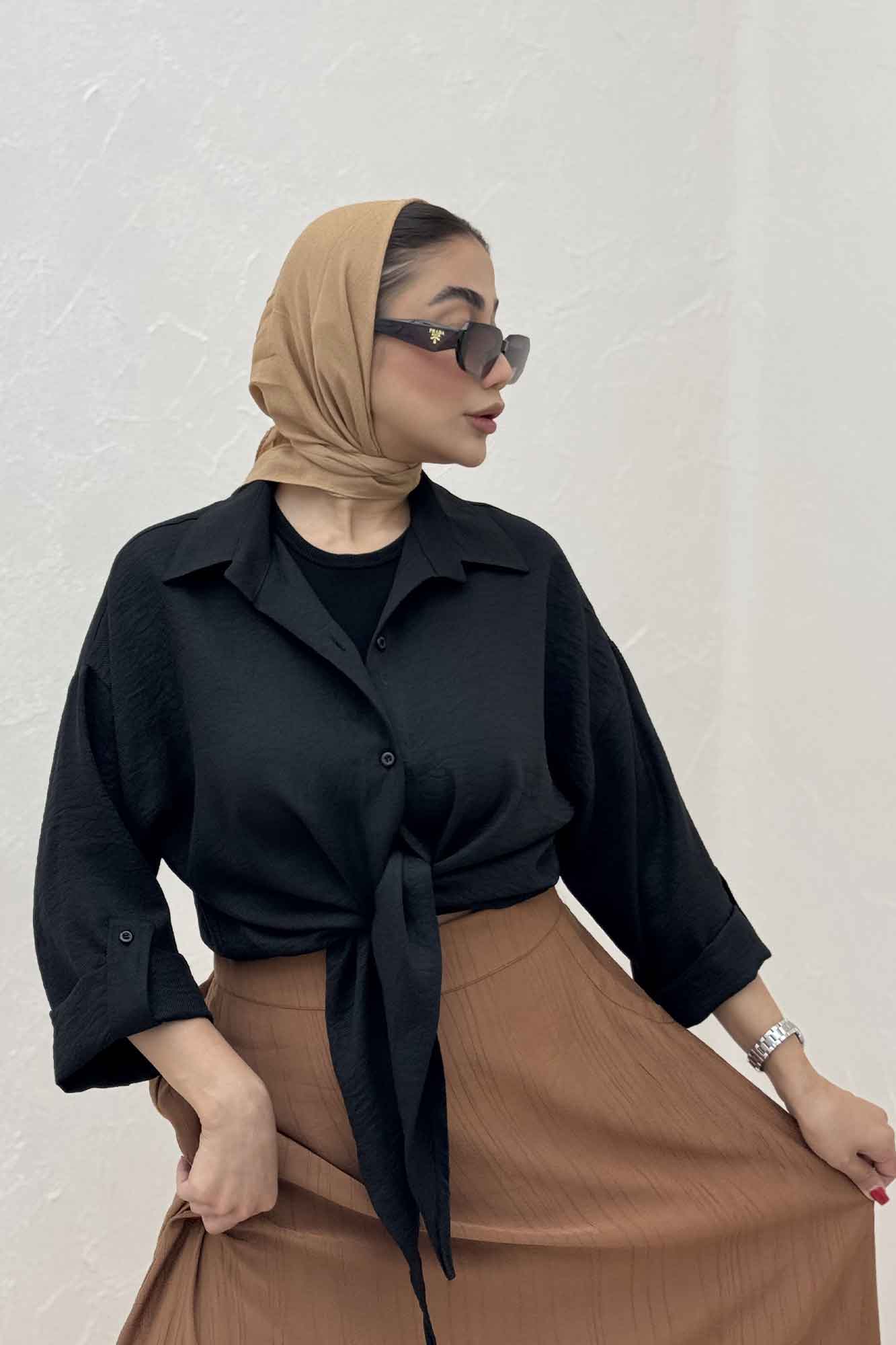 شومیز گره ای شانتون پاگن دار