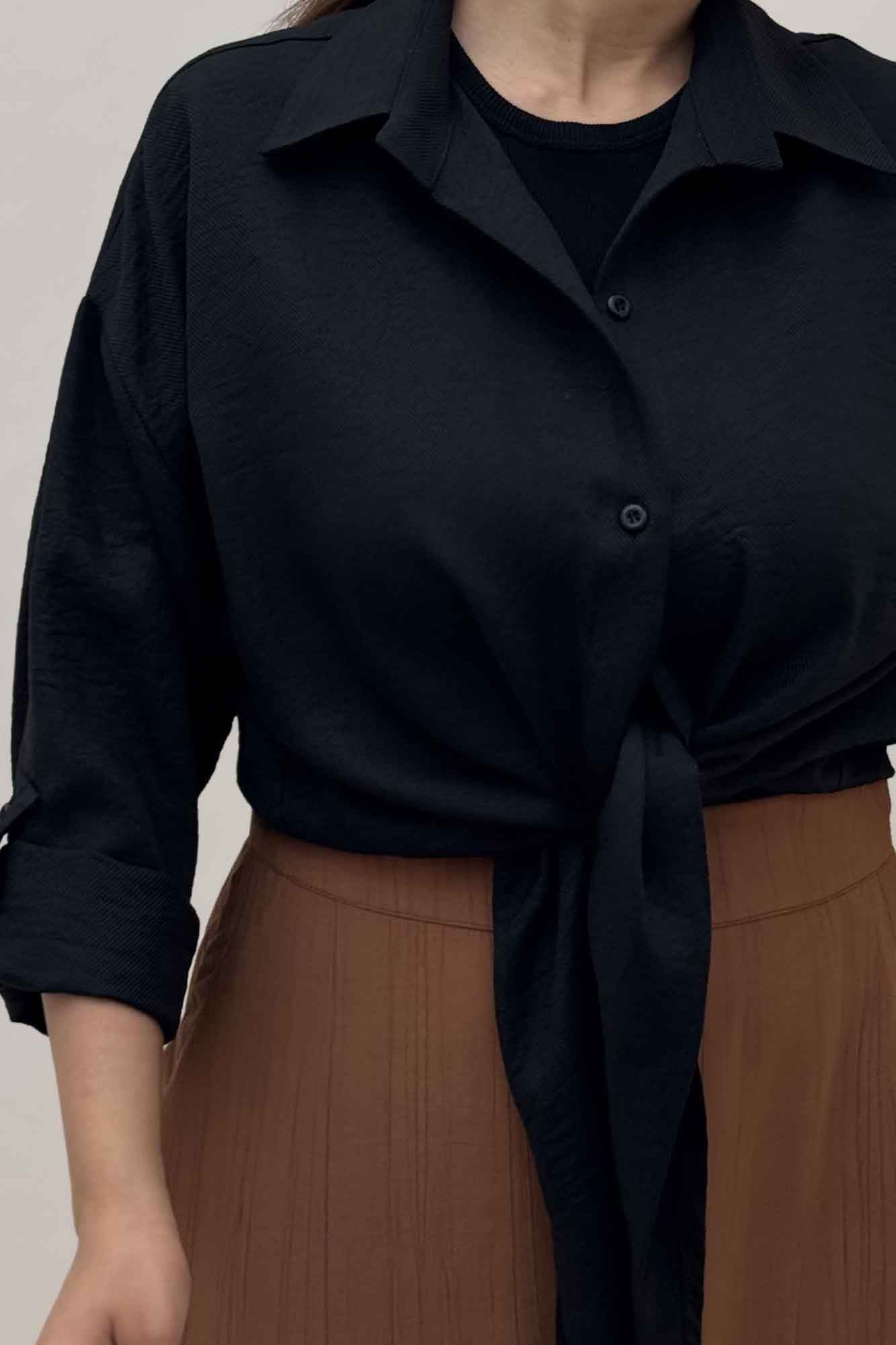 شومیز گره ای شانتون پاگن دار