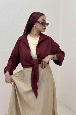 شومیز گره ای شانتون پاگن دار