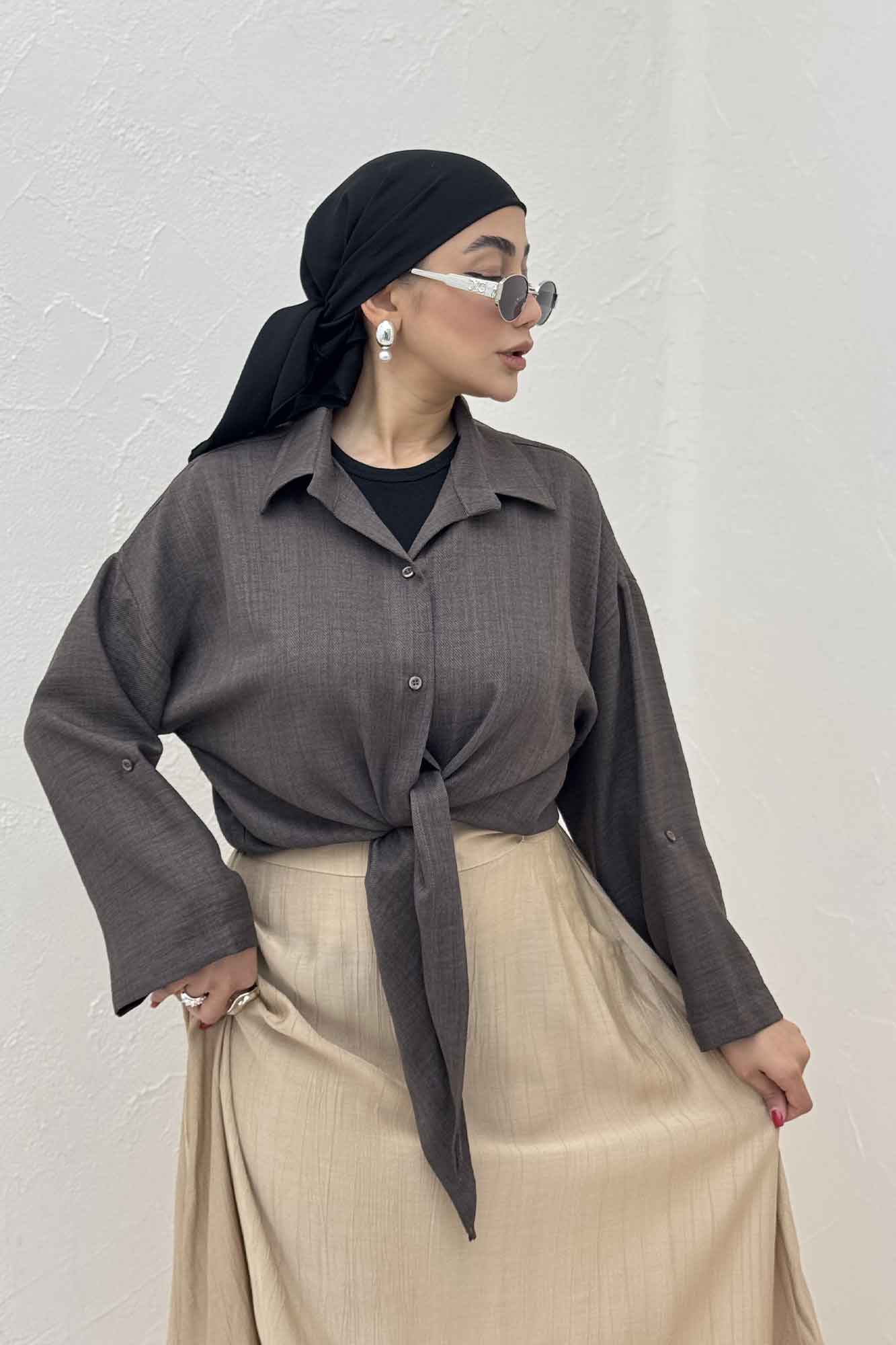 شومیز گره ای شانتون پاگن دار