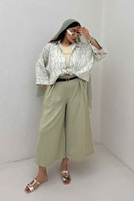 شومیز گره ای پرینتی تک جیب کد 5