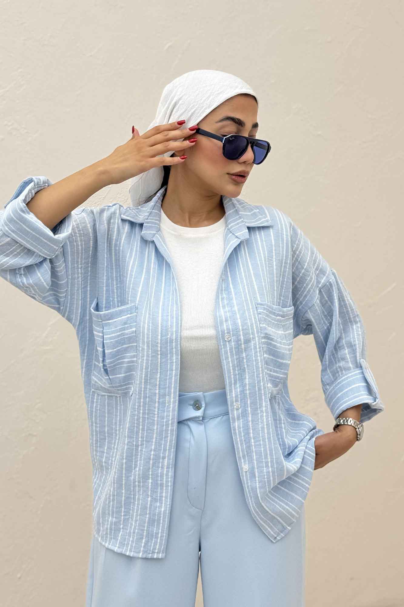 شومیز مانتویی لینن زارا دو جیب 