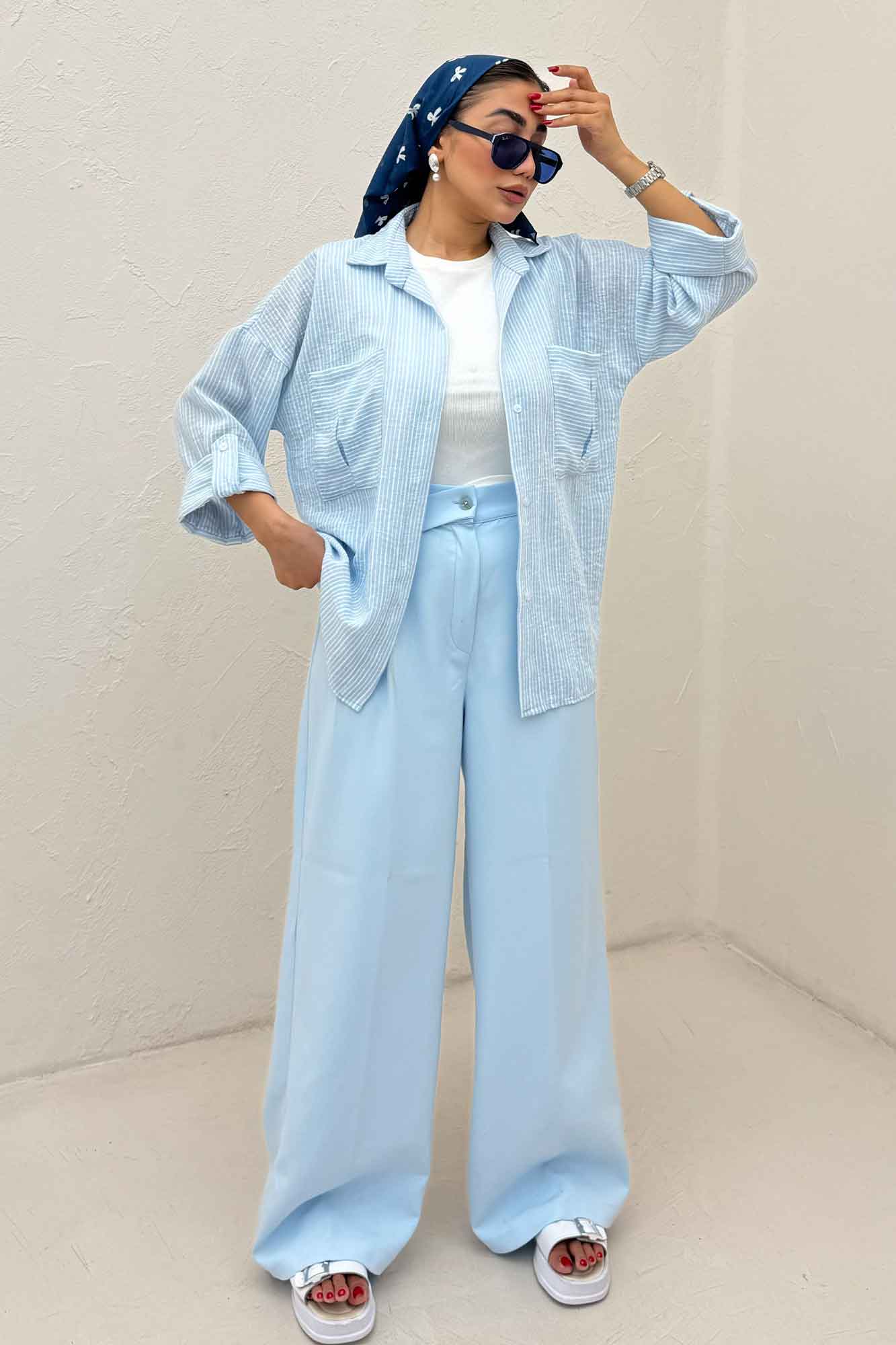 شومیز مانتویی لینن زارا دو جیب 