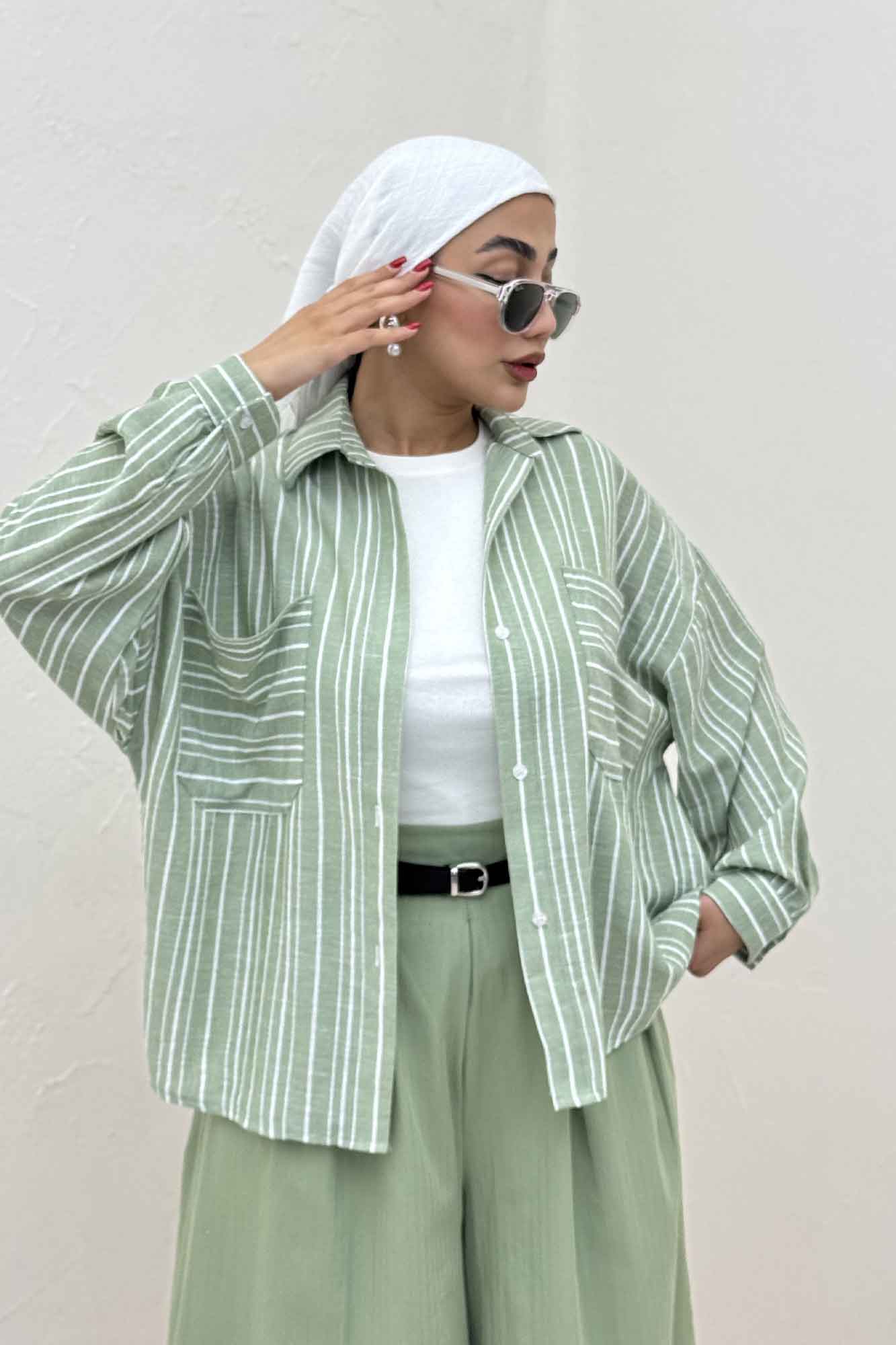 شومیز مانتویی لینن زارا تک پیله