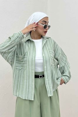 شومیز مانتویی لینن زارا تک پیله