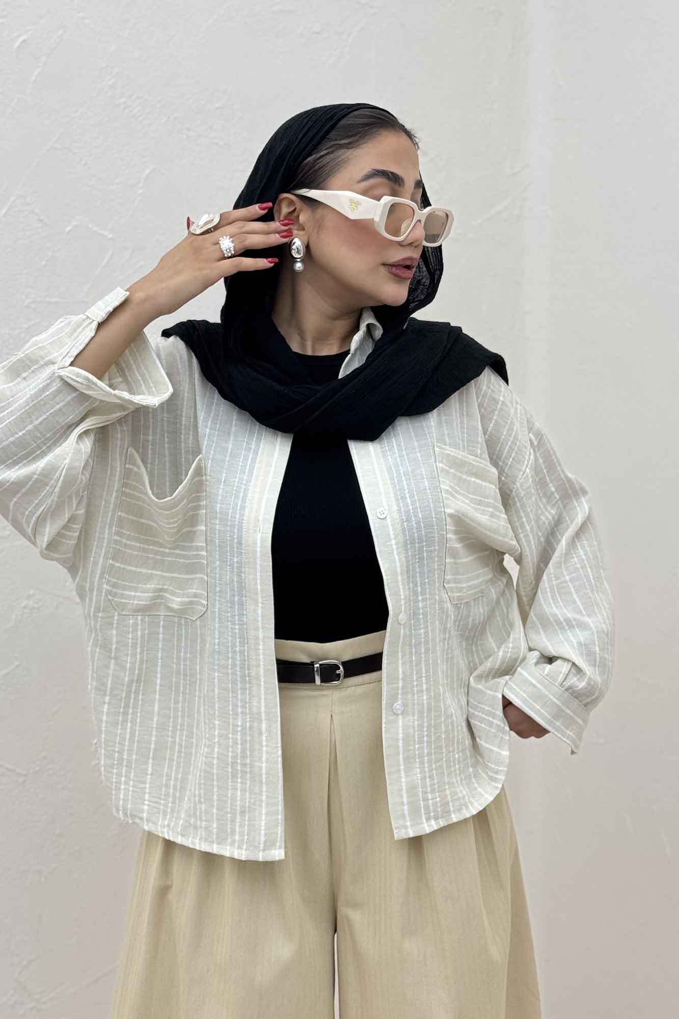 شومیز مانتویی لینن زارا تک پیله