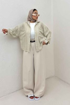 شومیز مانتویی لینن زارا تک پیله