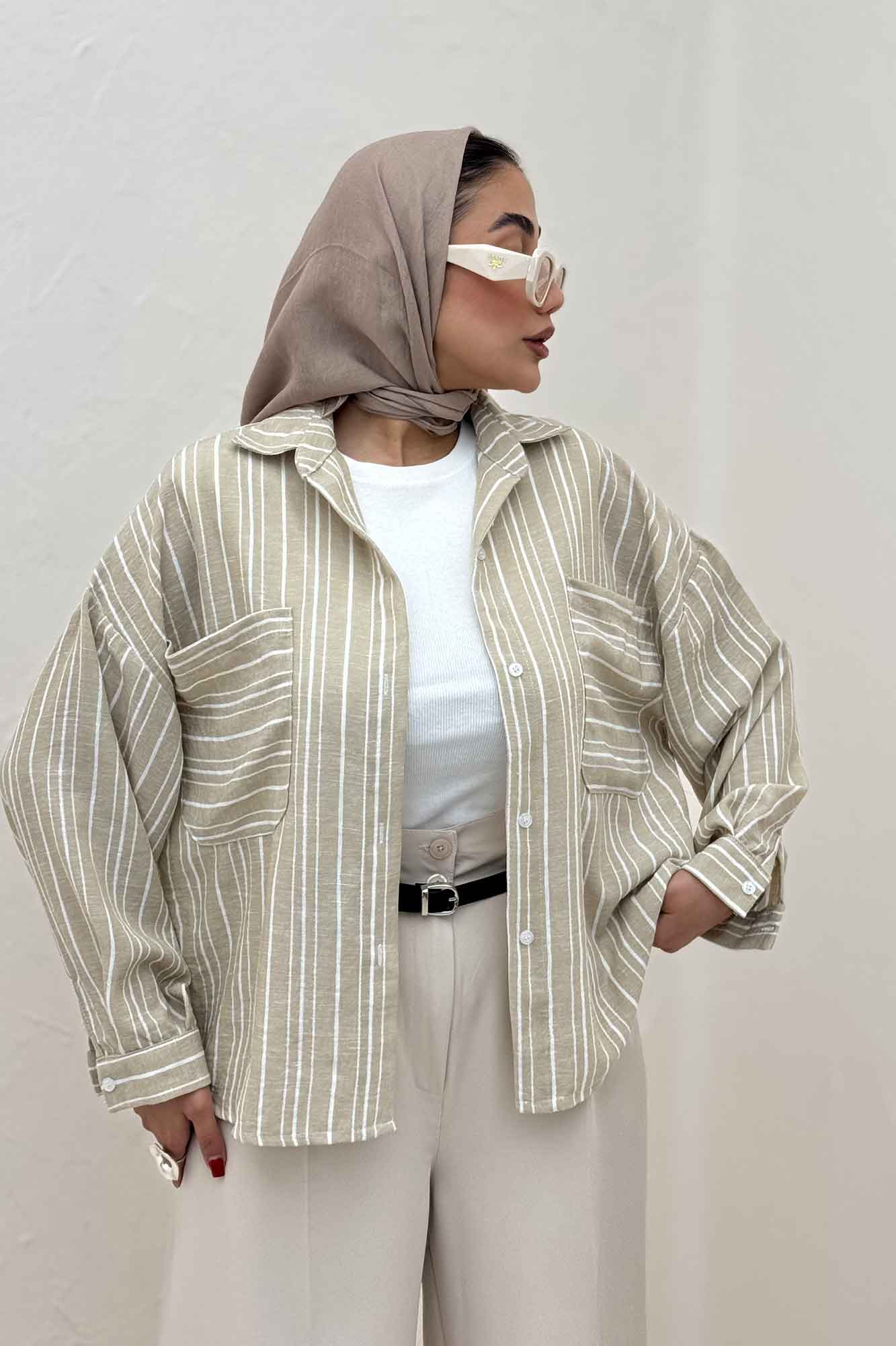 شومیز مانتویی لینن زارا تک پیله