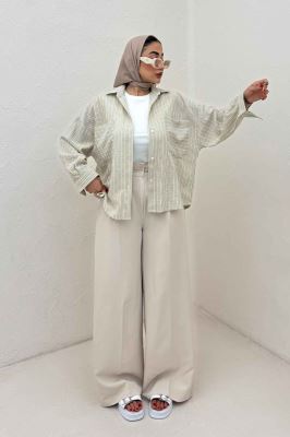 شومیز مانتویی لینن زارا تک پیله