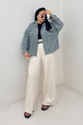 شومیز مانتویی لینن زارا تک پیله