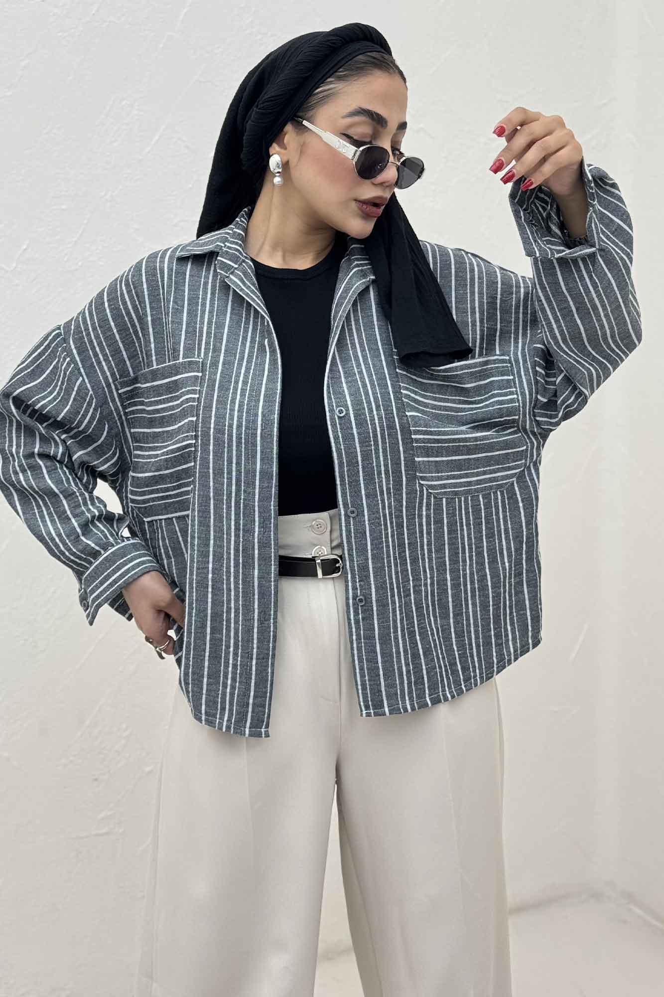 شومیز مانتویی لینن زارا تک پیله