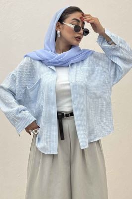 شومیز مانتویی لینن زارا تک پیله