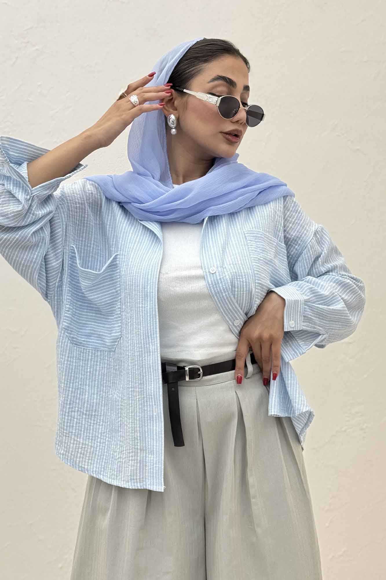 شومیز مانتویی لینن زارا تک پیله