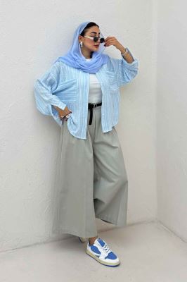 شومیز مانتویی لینن زارا تک پیله