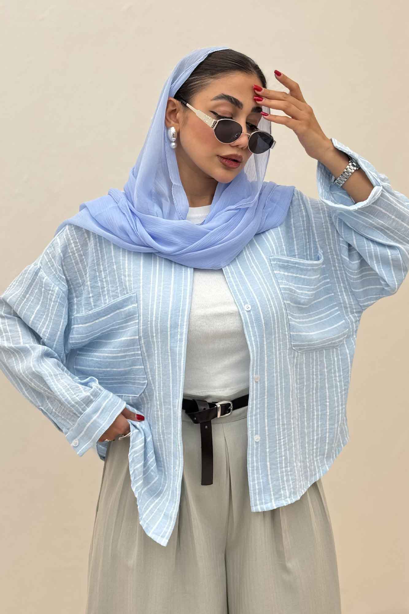 شومیز مانتویی لینن زارا تک پیله