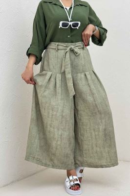 دامن شلواری پرینتی کمربنددار