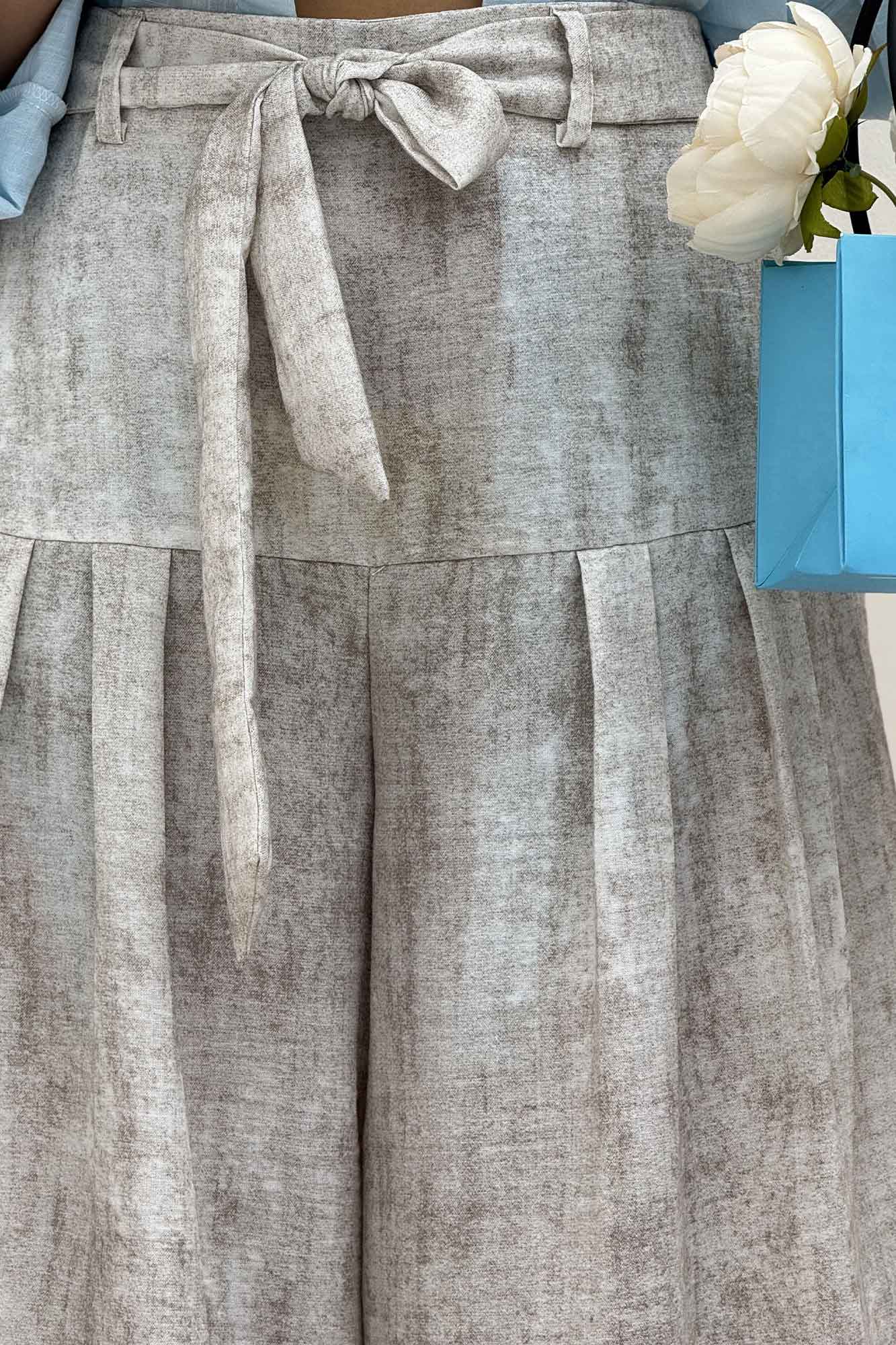 دامن شلواری پرینتی کمربنددار