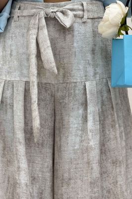 دامن شلواری پرینتی کمربنددار