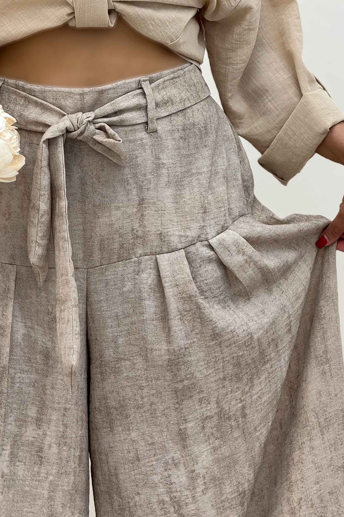 دامن شلواری پرینتی کمربنددار