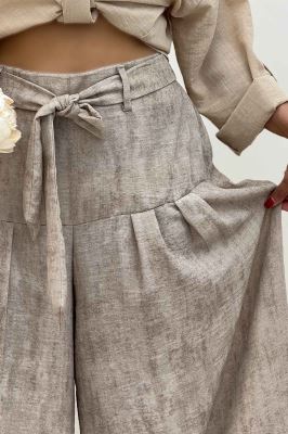 دامن شلواری پرینتی کمربنددار