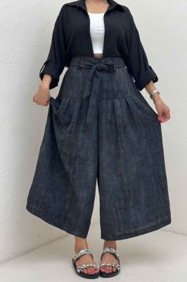 دامن شلواری پرینتی کمربنددار