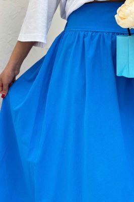 دامن بلند لینن کمر پهن 