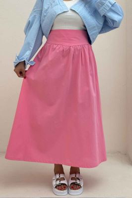 دامن بلند لینن کمر پهن 