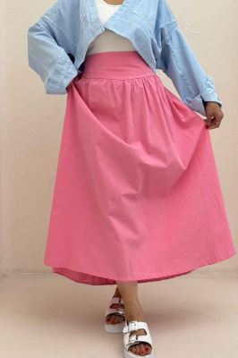 دامن بلند لینن کمر پهن 