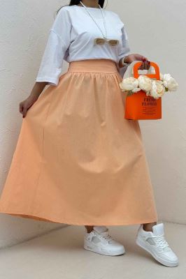 دامن بلند لینن کمر پهن 