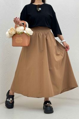 دامن بلند لینن کمر پهن 