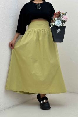 دامن بلند لینن کمر پهن 