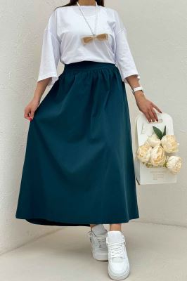 دامن بلند لینن کمر پهن 