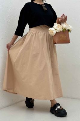 دامن بلند لینن کمر پهن 