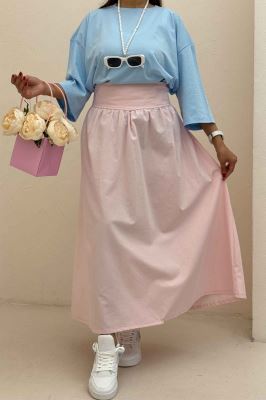 دامن بلند لینن کمر پهن 