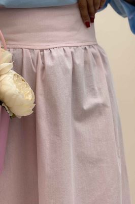 دامن بلند لینن کمر پهن 