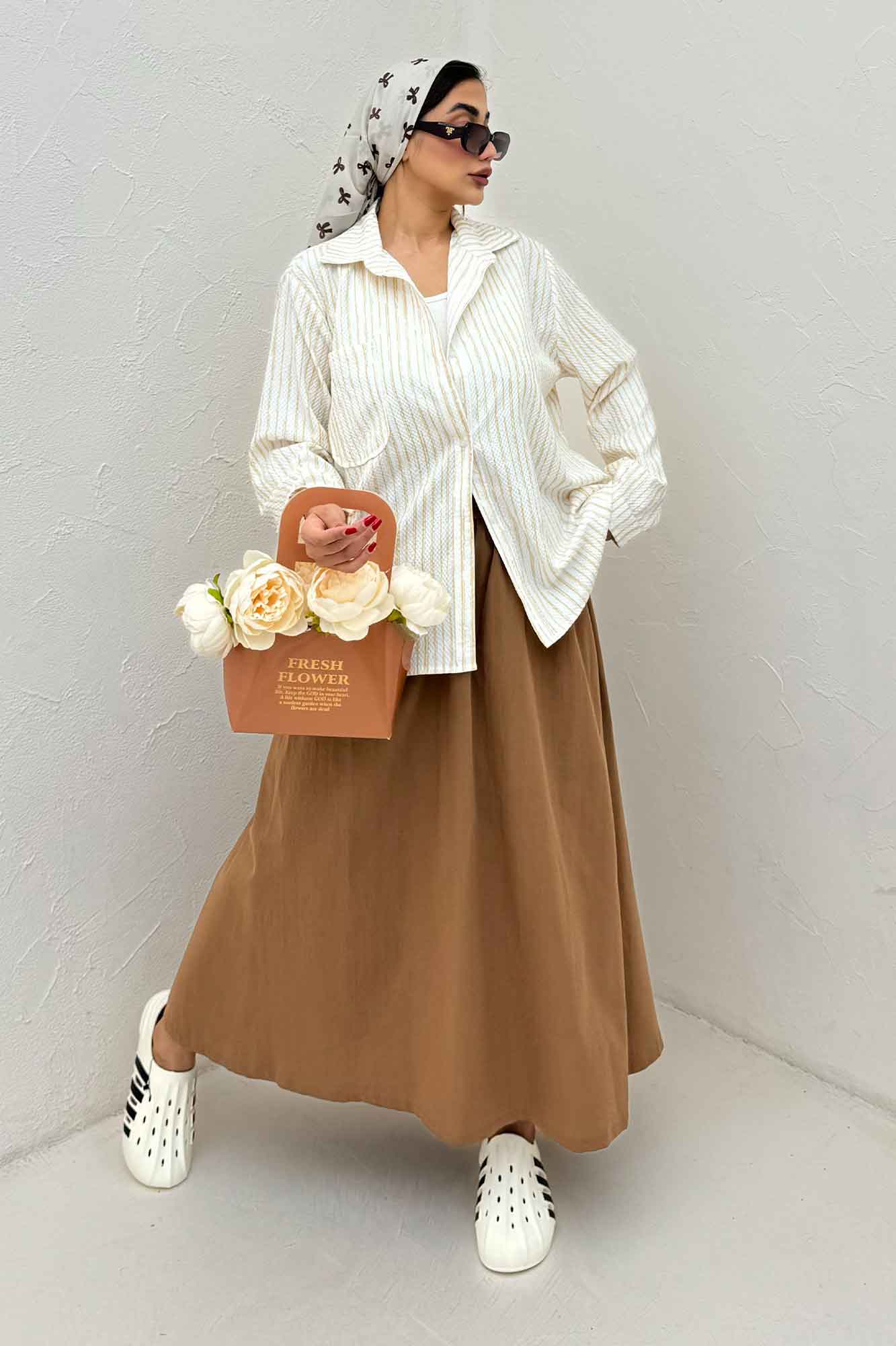 شومیز مانتویی راه راه زارا تک جیب R