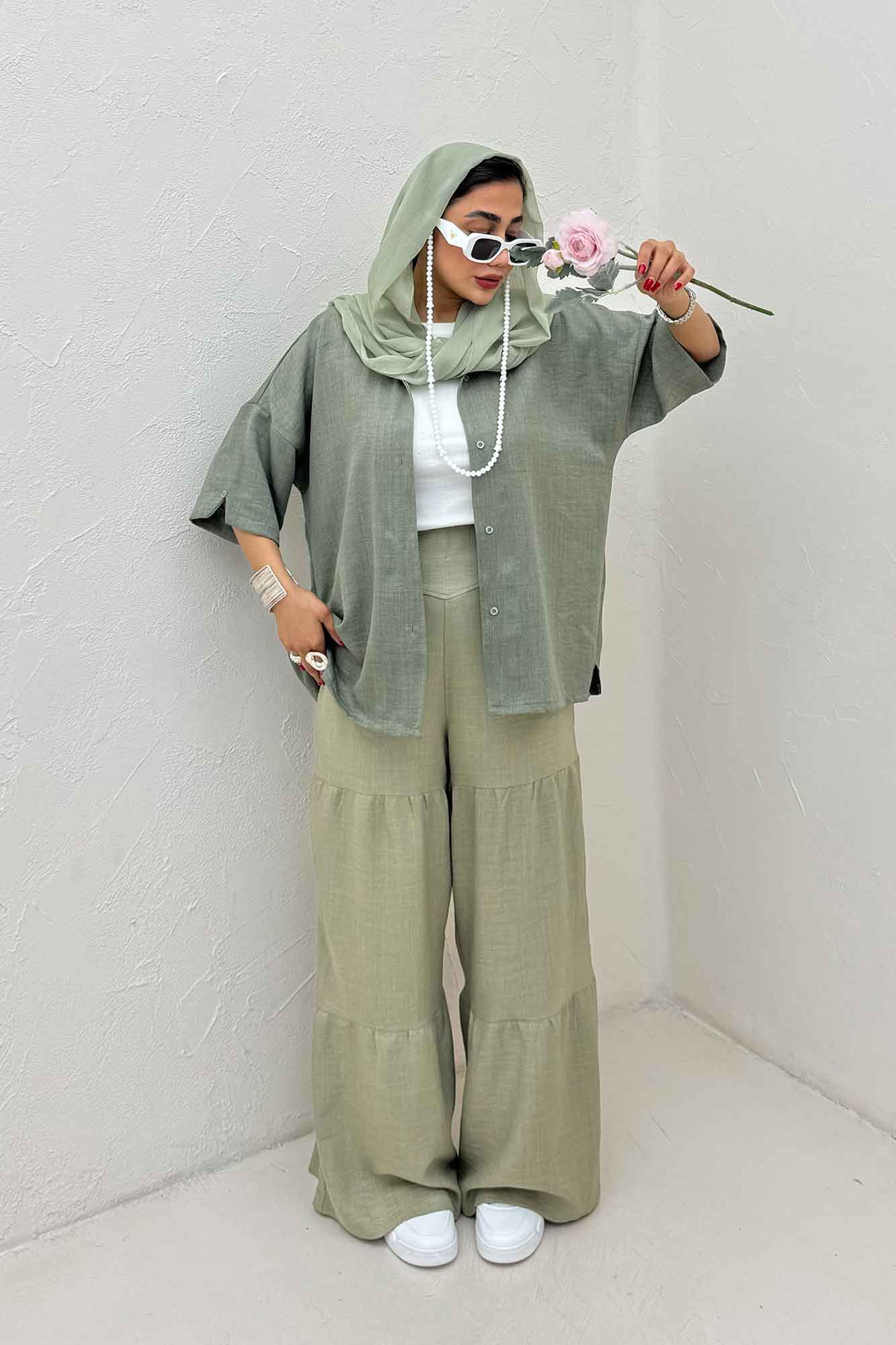 شومیز آستین کوتاه شانتون