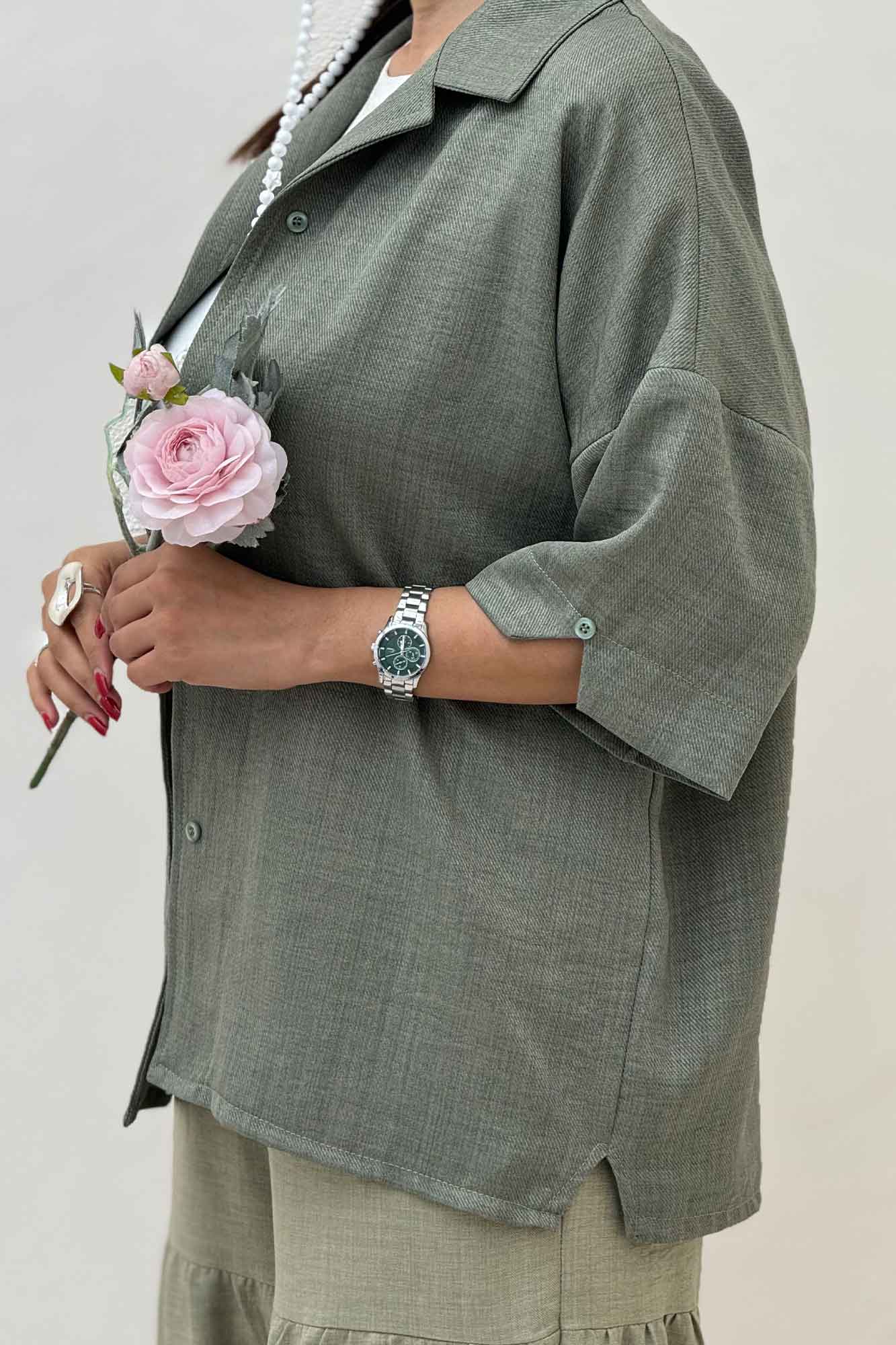 شومیز آستین کوتاه شانتون