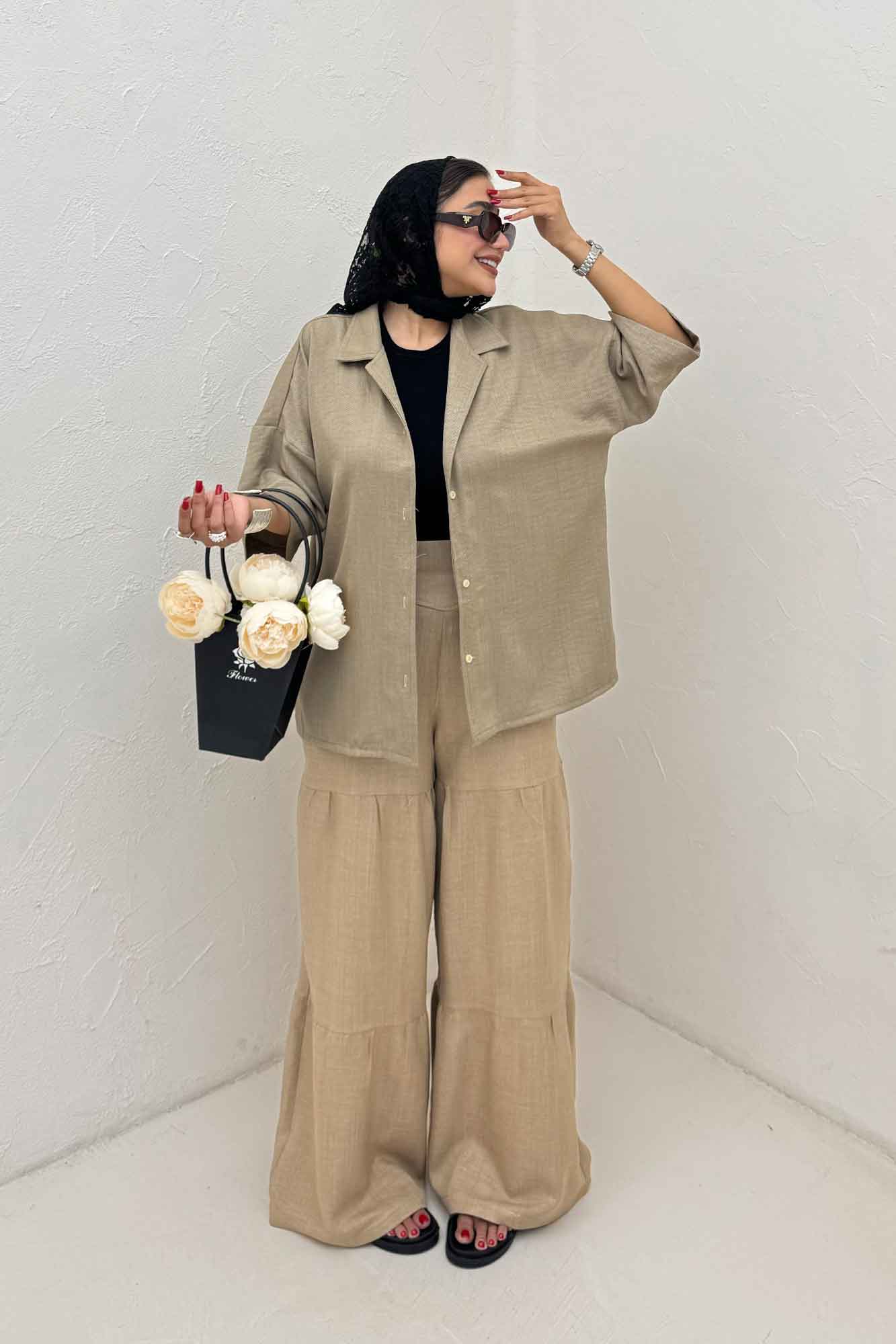 شومیز آستین کوتاه شانتون