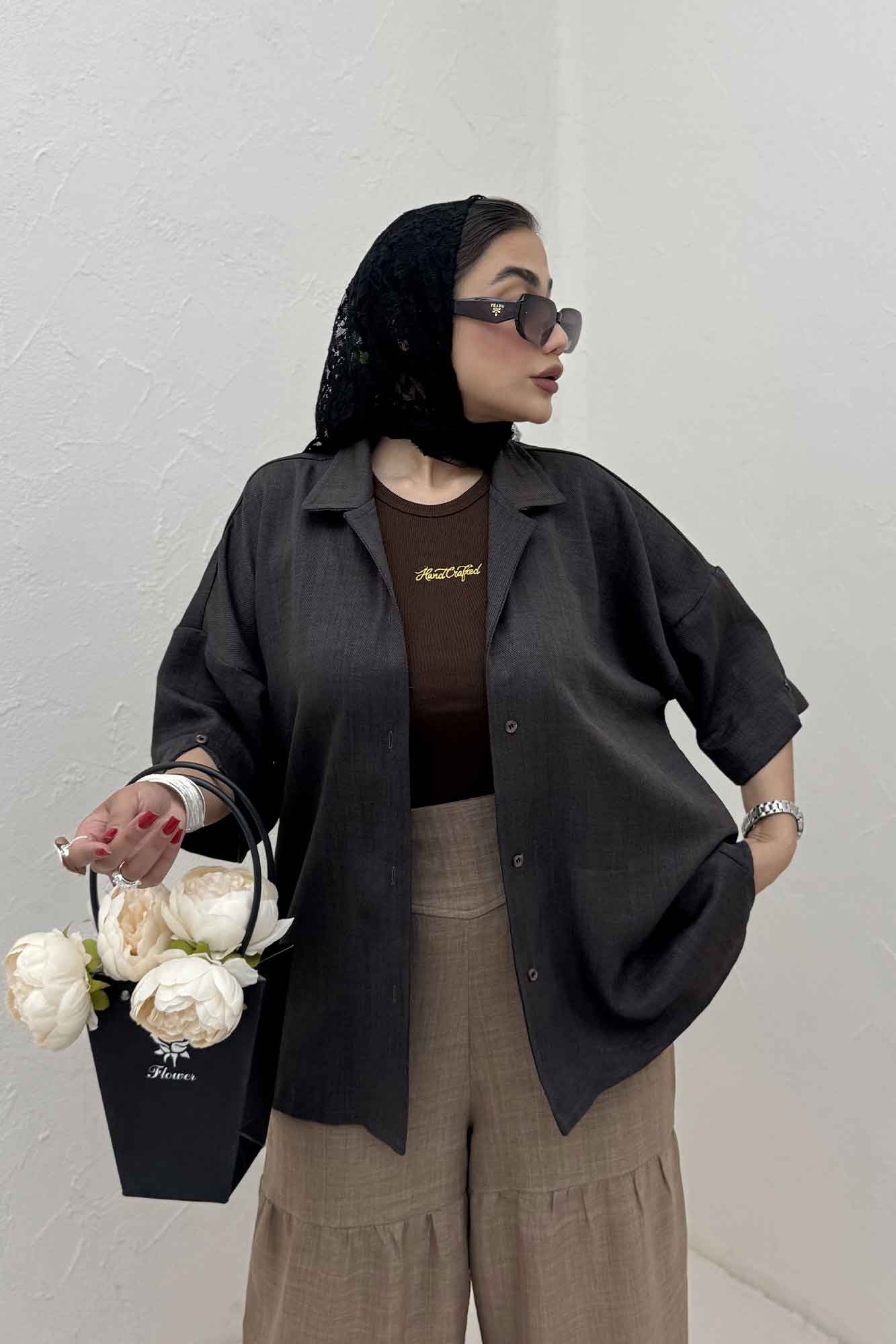 شومیز آستین کوتاه شانتون