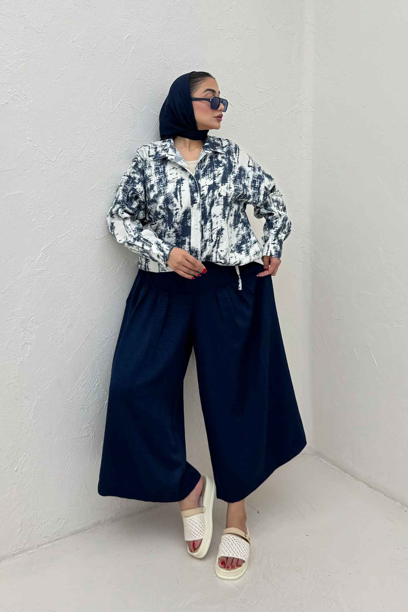 مانتو پرینتی پایین گت دار کد 3