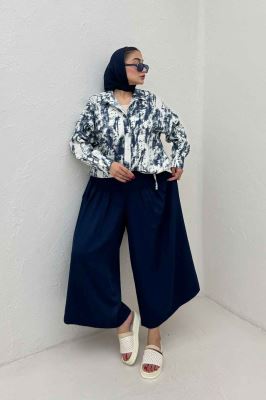 مانتو پرینتی پایین گت دار کد 3