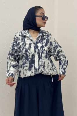 مانتو پرینتی پایین گت دار کد 3